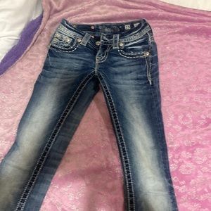 Miss me boot cut jeans with stretch size 23  diamond n sequence style